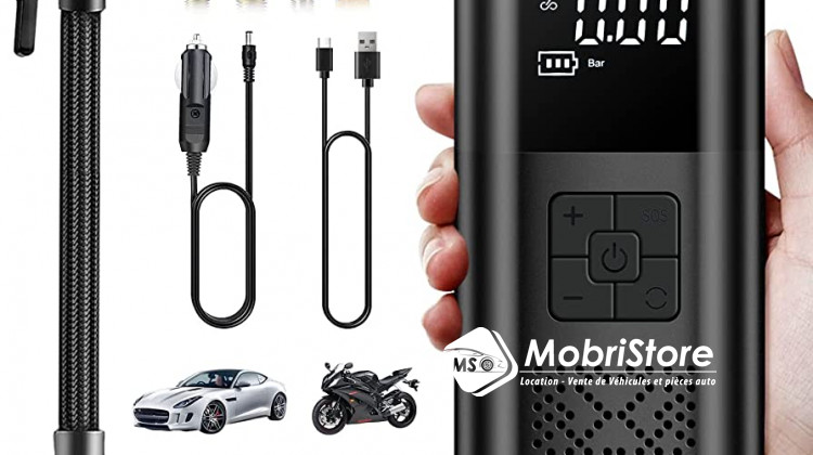 MobriStore Pompe à air rechargeable portable